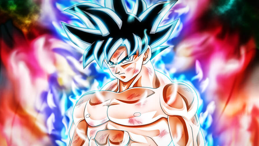 Transformação de goku com cabelo preto?