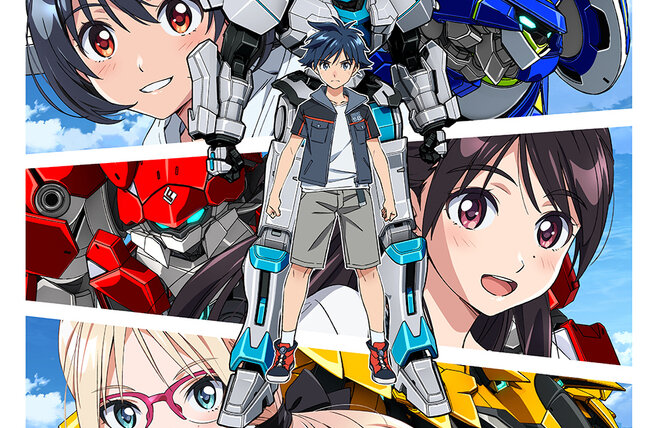 Visual promocional de Vertex Force, anime original de ficção científica e batalhas com mechas