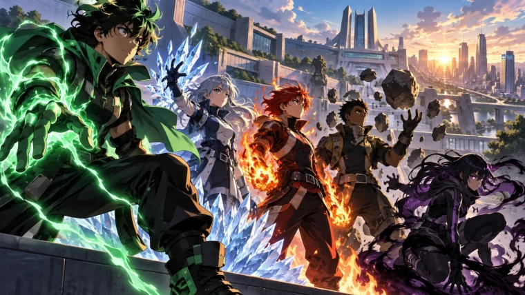Deku nasceu sem individualidade? O que Boku no Hero confirma — e o que é teoria — ilustração editorial original do AnimeFans