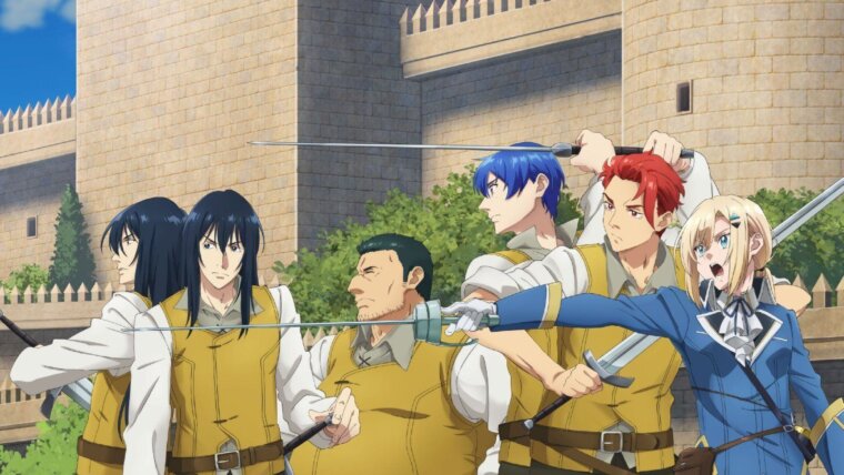 Cartaz de Romelia Senki com a protagonista Romelia em traje de guerra