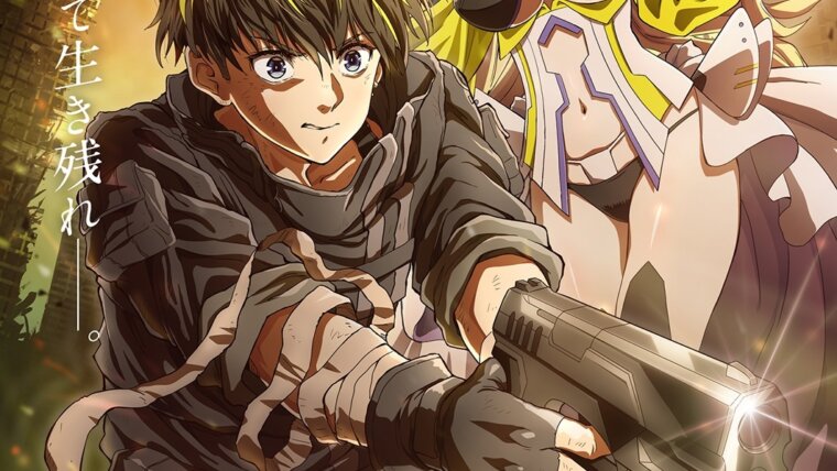 Visual do anime Rebuild World com Akira e Alpha em cenário pós-apocalíptico