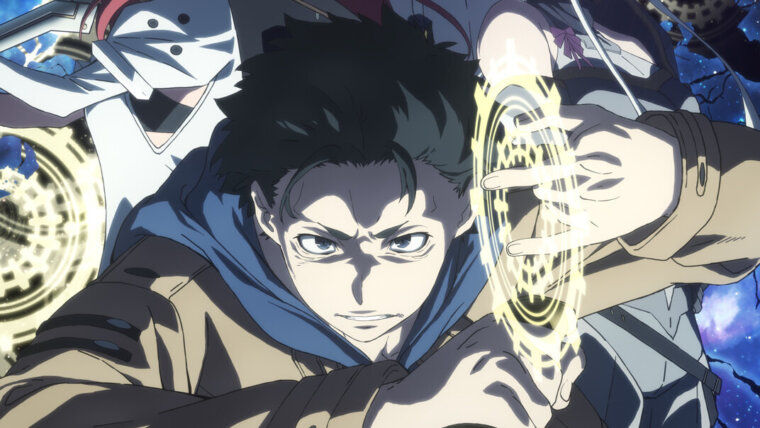 Wim Strauss usa magia diante dos integrantes de seu grupo em arte promocional de Magical Buffs