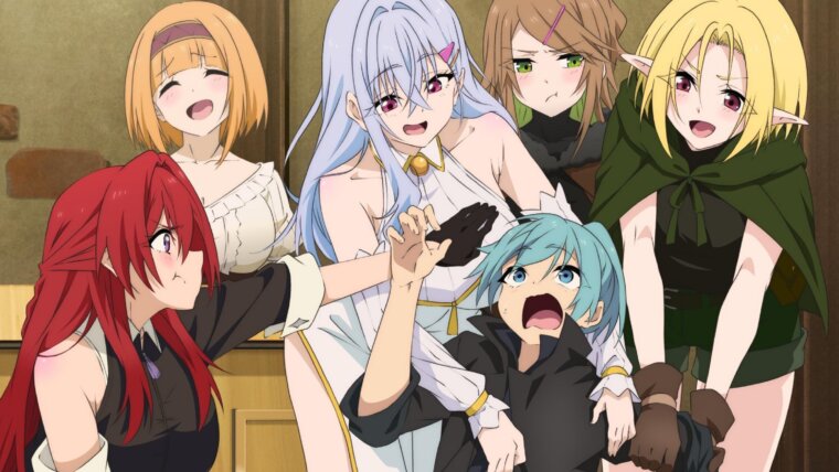 Liza, Eugene e outros personagens de My Sword Saint Master Is Too Cute to Live With! em visual promocional do anime