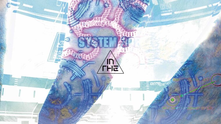 Visual de anúncio do novo anime de Ghost in the Shell com circuitos azulados, o título da obra e o logotipo da Science SARU